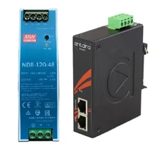 Antaira INJ-C200G-bt-T and Mean Well NDR-120-48