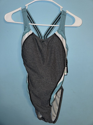 Speedo Women's Swimsuit One Piece Creora Highclo Quantum Splice High Cut Solid