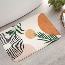 Bathroom Rugs Non-Slip Boho Bath Mat, Small Cute Bath Mat Soft Washable