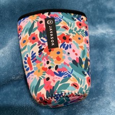 Javasok Iced Coffee Cold Soda Insulated Neoprene Cup Sleeve in Abstract Floral
