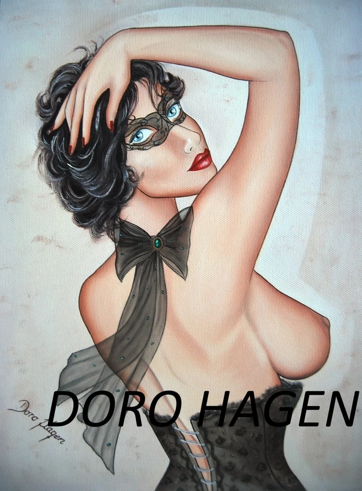 Doro Hagen Öl Zeichnung auf Baumwolle Blatt 345g  36 x 48 cm Malerei Gemälde - Bild 1 von 1