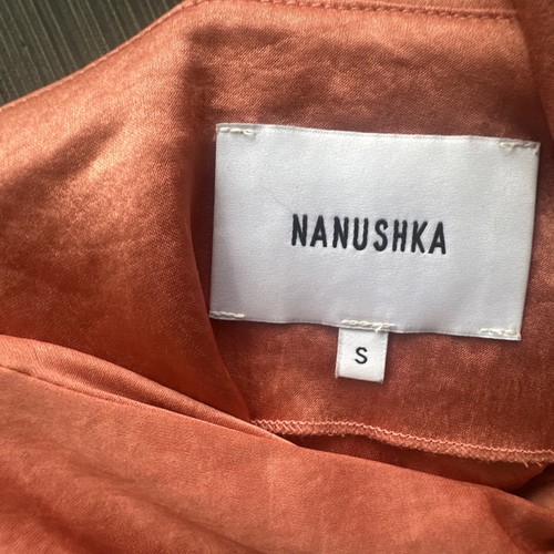 Nanushka Silky Peach Twist Front Top Size S $320 Retail Price - 75% OFF!!! - Picture 6 of 12