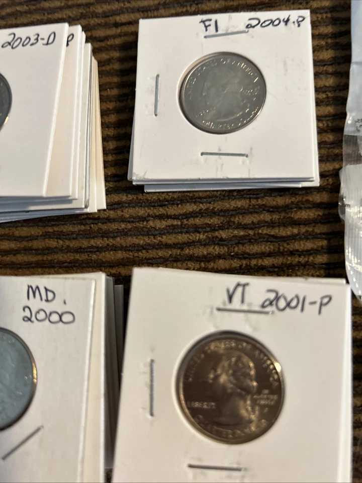 1999 To 2003 State Quarters. 2004 Michigan And Florida. P+D Of Each. Added Extra - Image 4 of 4