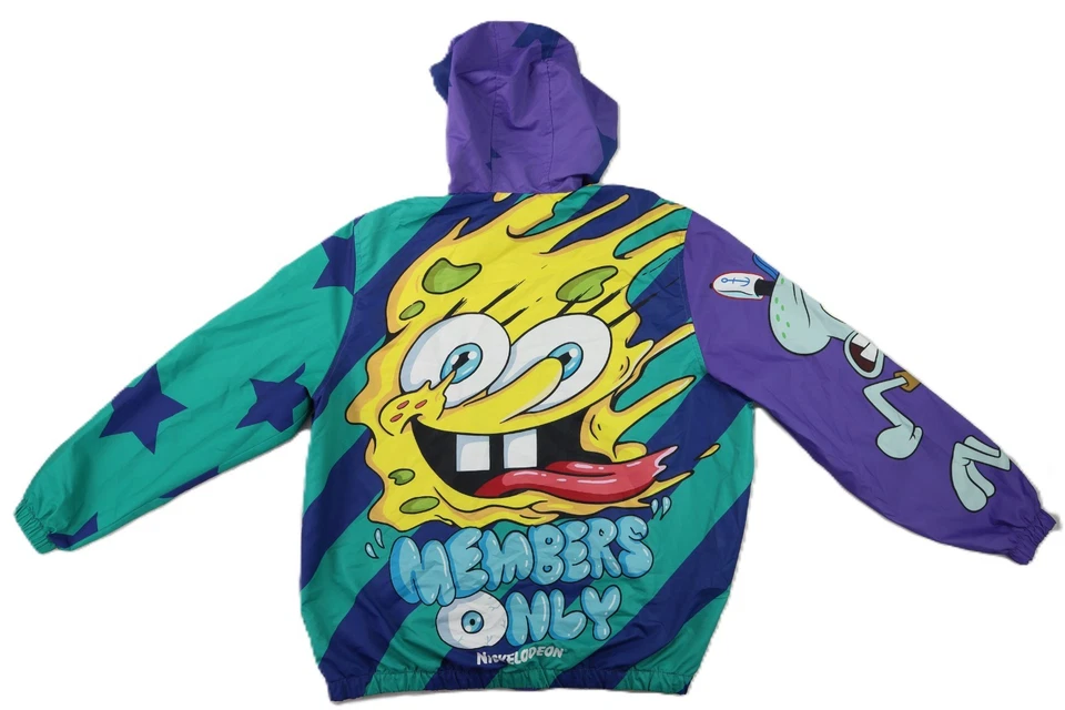 Chaqueta cortavientos Bob Esponja alfombra XL para adultos de Nickelodeon solo para miembros Foto 4 de 4