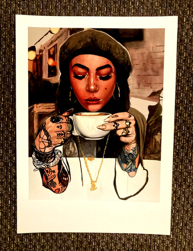 Amanda Mulquiney "Girl with the Swirl Tatoo" (2019) Signed limited edition print