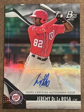 2021 Bowman Platinum Autograph TOP-56 JEREMY De La ROSA - Nationals Auto