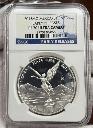 2013 1 oz PF70 Libertad Ultra Cameo Early Release Silver NGC - Mexico Onza