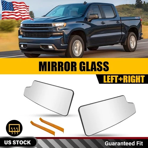 2PCS Towing Lower Convex Mirror Glass For 2020-2021 Chevy Silverado GMC Sierra