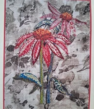 Glasshouse Arts Handmade Slow Stitching Kit - ECHINACEA Natalie Gerisher stitch
