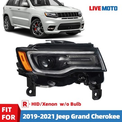 2019-2021 Jeep Grand Cherokee HID/Xenon Headlight  W/O Auto Leveling Right Black