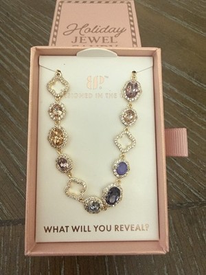 Bomb Party Clover Jewel Candy Bracelet Twinkle Ice Pops Orchid Peach Gold Plate