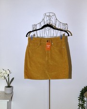 Superdry Corduroy Toasted Orange Cord Mini Skirt - Size Uk W26 - New #638
