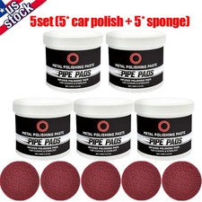 Metal Polish Paste Protectant Scratch Remover Pipe Infused Polishing Pads100g