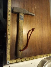 Vintage Stubai Austria climbing piton rock hammer ice axe tool wood handle