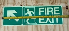 2x Glow In The Dark Fire Exit Signs Emergency Escape industrial Photoluminescent