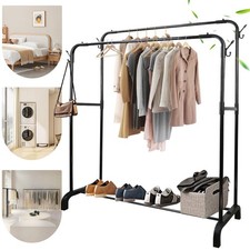 Kleiderständer Mit Doppelstange Garderobenständer Kleiderstange für Schlafzimmer