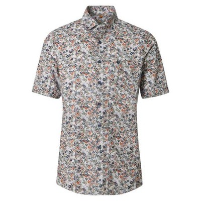 Redmond Mens Shirt Short Sleeve Comfort Fit Multicoloured Floral 261115999 205 Terra