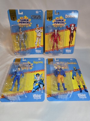 DC Super Powers McFarlane Set 4 Gold Label Cyborg, Deadman