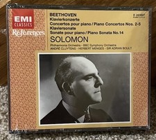 BEETHOVEN Piano Concertos 2-5 Sonata 14 SOLOMON Piano 2 CDs EMI 1995 SEALED
