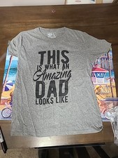 Mens Amazing Dad Tee Shirt Size L