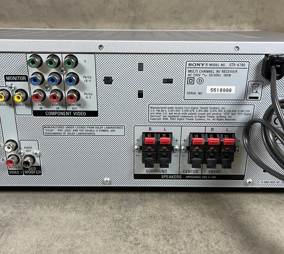 Sony STR-K780 - Silber - Multi Channel AV Receiver - 5.1 Verstärker - Bild 4 von 4