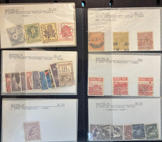 Australia 4 : 'priced packets' of pre decimal stamps inc KGV good lot (810)