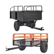 Dump Trailer Tow Behind Dump Cart 750/1500 lbs 15 Cu.Ft Steel Construction