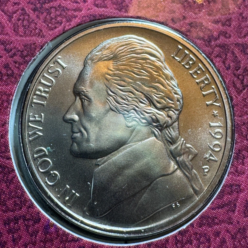 US Mint Thomas Jefferson Coinage and Currency Set / $2 Bill / 1993 TJ Silver Dol - Image 3 of 4