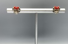 Disney: Sterling Silver, Enamel Minnie Mouse Stud Earrings