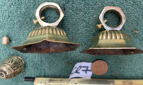1006 mm Vintage alt antik französisch massiv Messing Gardine Gobelin Stange Qualität CR7 - Bild 12 von 16