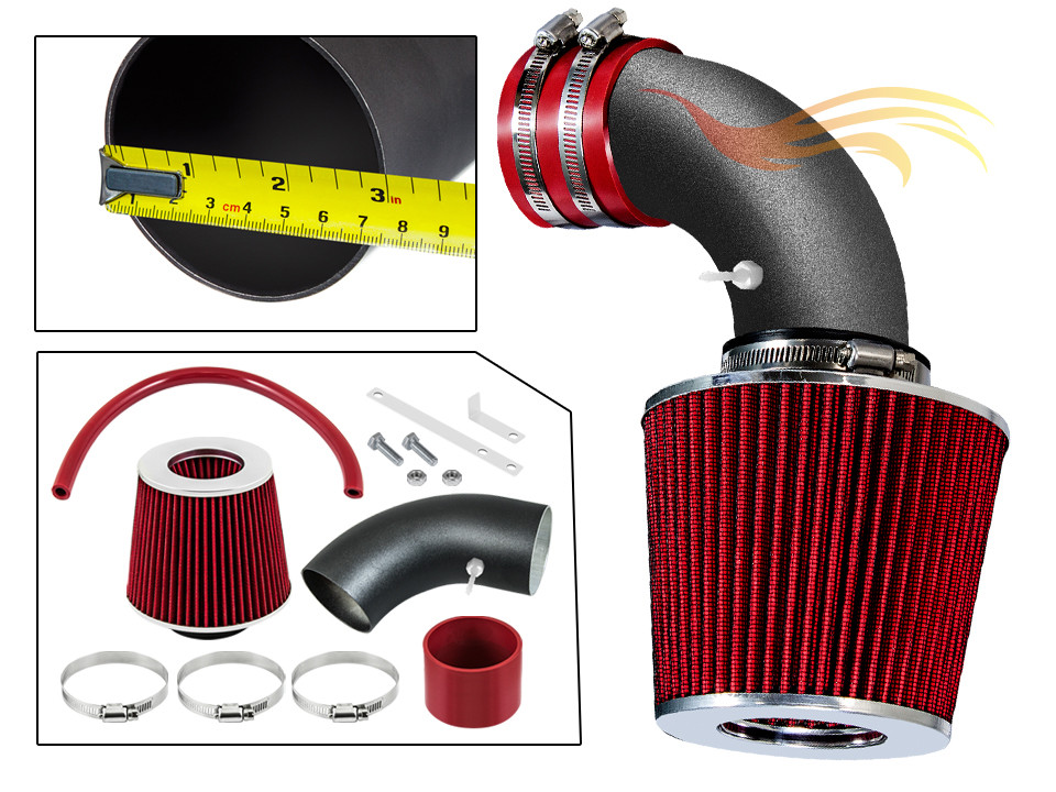 BCP RW RED 1993-1998 Golf GTI Jetta Cabrio 2.0L Short Ram Air Intake Kit+Filter