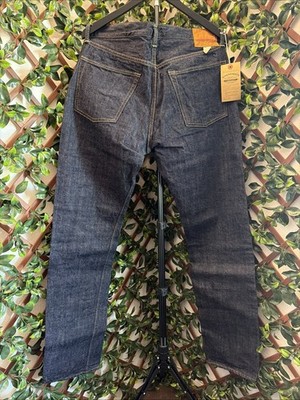 NEW Warehouse Japan 900xx Indigo Dark Wash Button Fly Jeans 36x34