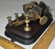 vintage J H BUNNELL antique RR railroad TELEGRAPH SOUNDER 150 OHM old Morse Code