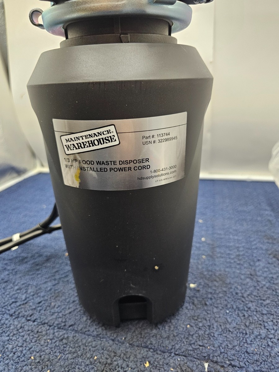 Maintenance Warehouse 113744 1/3 HP Food Waste Disposer w