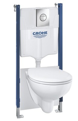 Grohe WC-Vorwand-Element Solido Compact 5-in-1 Set spülrandlos Tiefspül WC