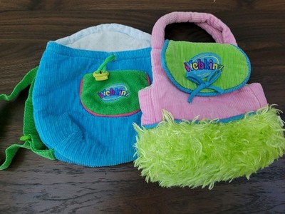Ganz Webkinz Lot Of 2 Carriers Pink Purse Knapsack Carrier No Codes