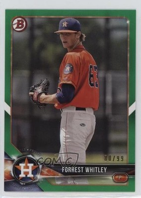 2018 Bowman Prospects Green 80/99 Forrest Whitley #BP147 0nr3