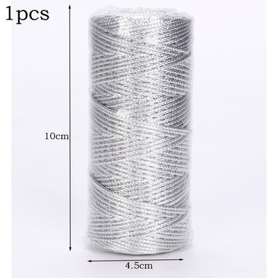 Schillernde 1 5 mm Gold Silber Kordel Garn für Handwerk Zum Selbermachen Projekte und Dekor