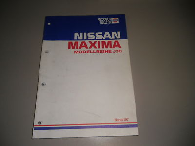 Service Manual Nissan Maxima J30 status 01/1989