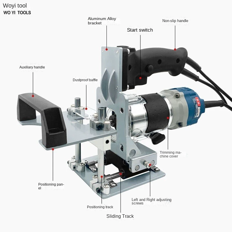 Sujetador invisible 2 en 1 apertura punzonado localizador carpintería recorte ranurado Foto 4 de 4
