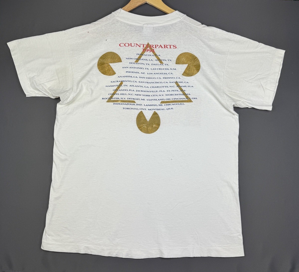 Vintage 1994 Rush Band Tee Counterparts Tour Crazy Rare Vintage 1994 Rush Band Tee Counterparts Tour Crazy Rare
