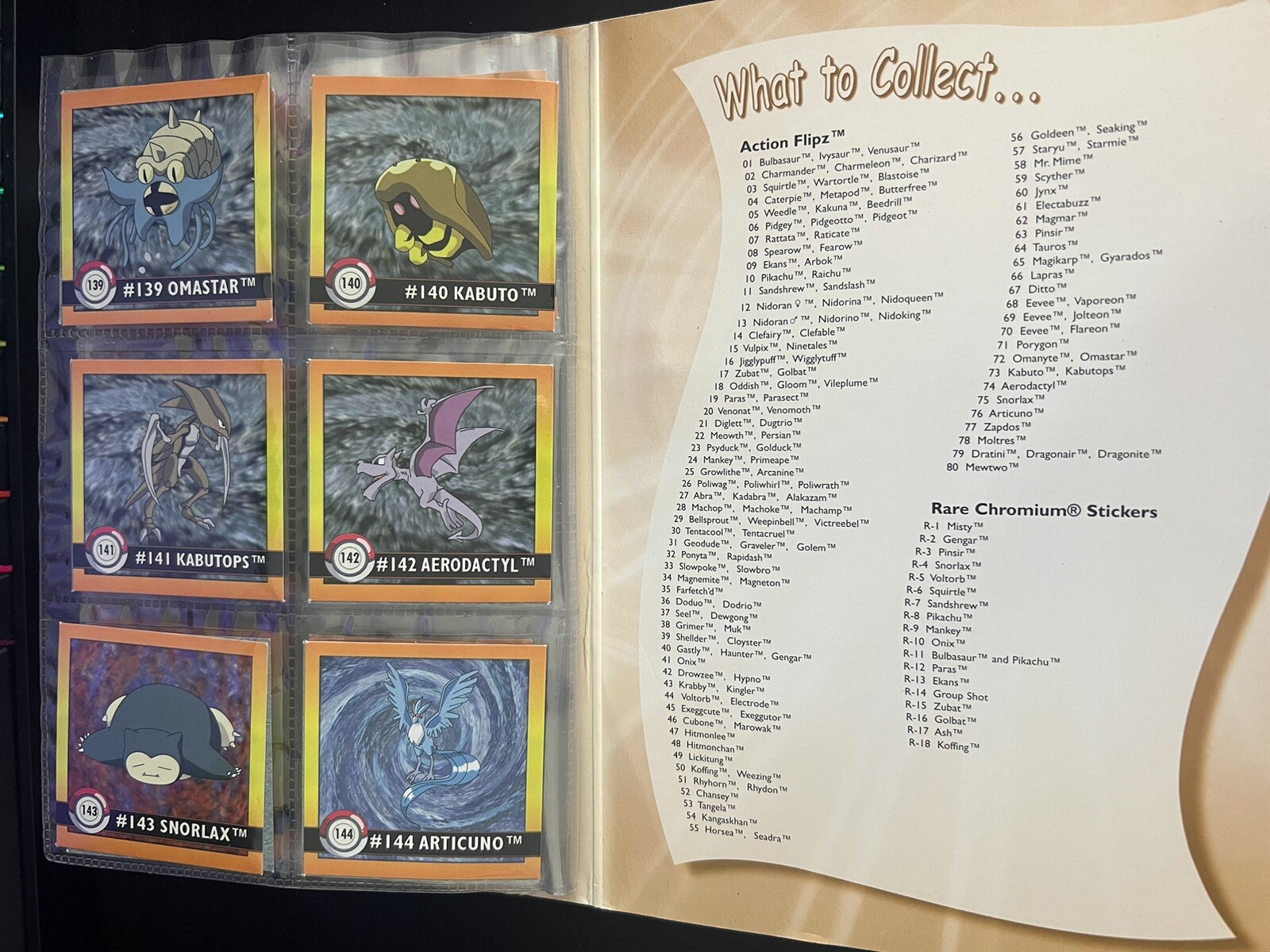 1999 POKEMON Action Flipz Super Collection Album Series One Book - 132 Stickers - Picture 14 of 14