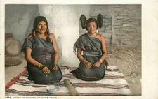 Postcard C-1910 Arizona Mother Daughter Hopi {Moki} Indians 23-12893