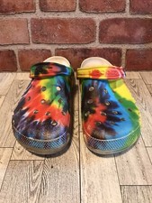 Crocs Classic Clog Mens 7 Womens 9 Tie Dye White Beachwear Sandals Lightweight 2