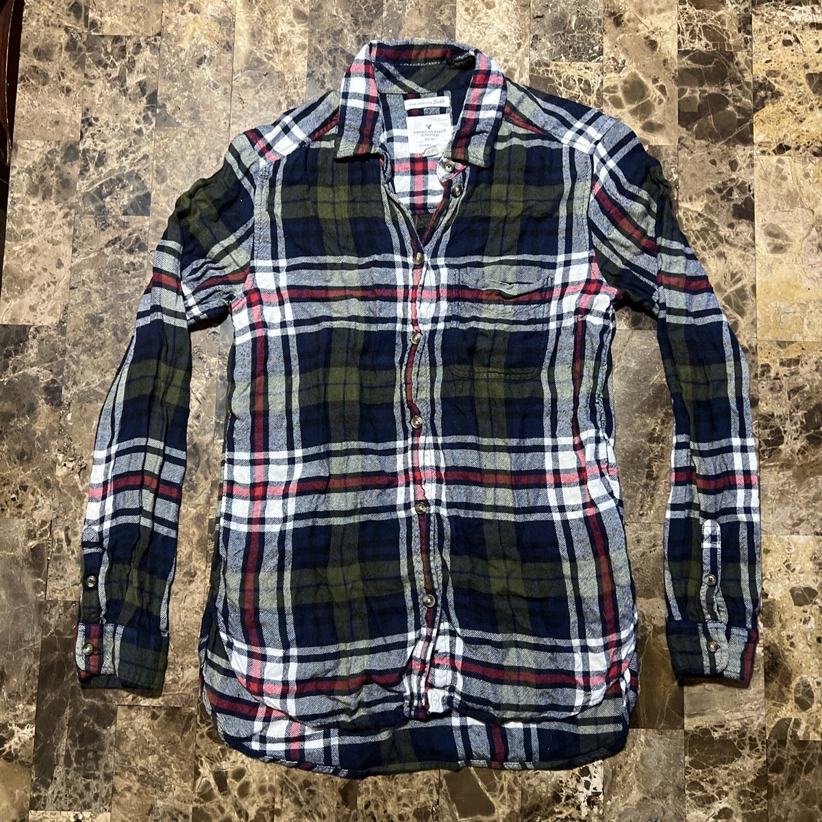 American Eagle ahh-mazingly soft boyfriend fit plaid button up