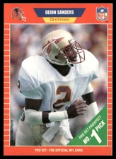 1989 Deion Sanders Pro Set No. 1 Pick Rookie Card #486 Pack Fresh FREE SHIPPING