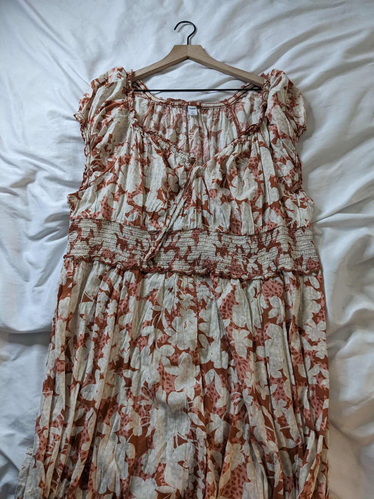 Old Navy Womens Prairie Dress Size XXL Maxi Floral V-Neck Tie Smocked  Tropical | eBay