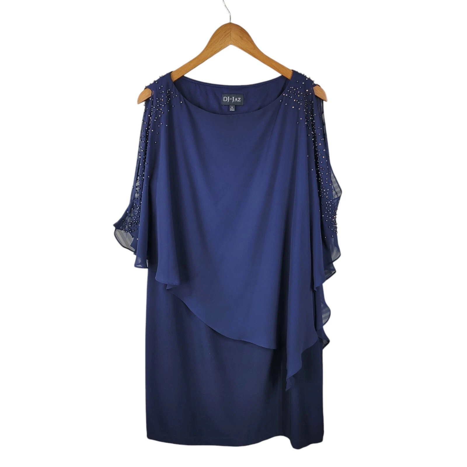 VETEMENTS Abito DJ Jaz taglia 16 evento sera maglia top blu navy tubino assimetrico donna