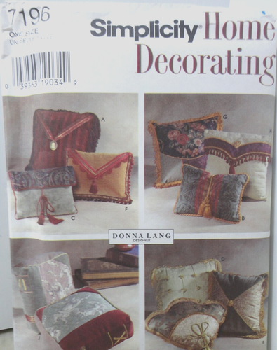 Cuscino Simplicity decorazione casa modello 7196 Donna Lang designer non tagliato anni 90 - Foto 2 di 3