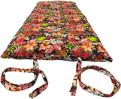 Floor Rolling Futon Mattress, Sleep Cotton Shikifuton Mats 3x30x80 Red Tropical 